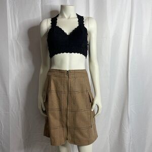 Madewell Plus Size 14W Zip Up Wool-Blend Mini Skirt